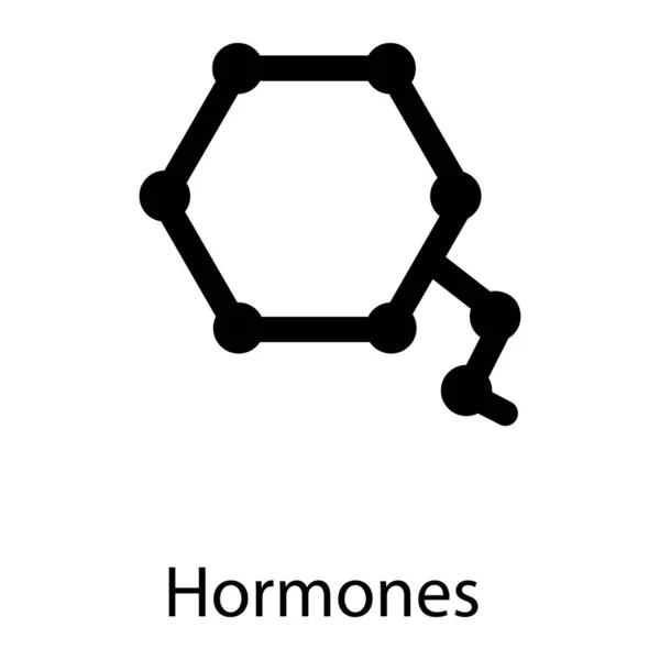 Human Hormones Vector White Background Solid Design — Stock Vector