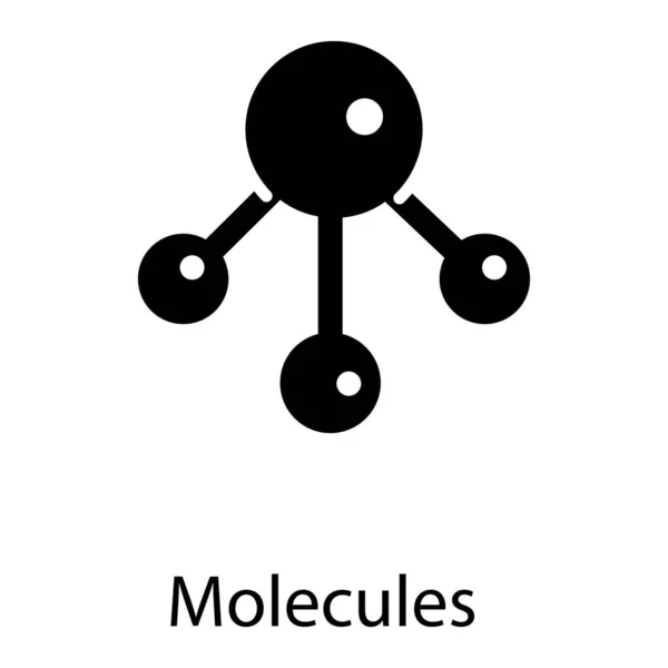 Conception Vectorielle Solide Symbole Molécule — Image vectorielle