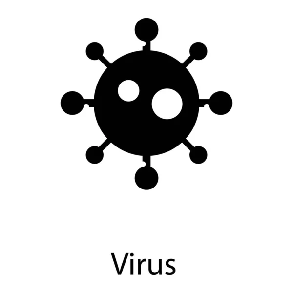 Conception Solide Vecteur Virus Rempli — Image vectorielle