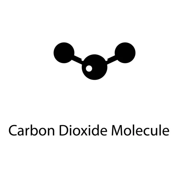 Karbondioksit Atom Vektör Katı Tasarım — Stok Vektör