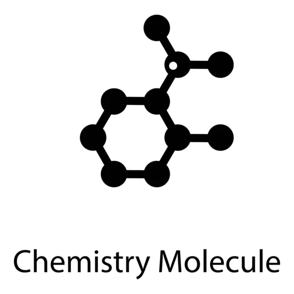 Diseño Sólido Vector Molécula Química — Archivo Imágenes Vectoriales