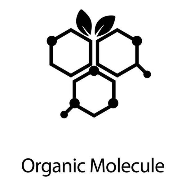 Conception Vectorielle Molécules Organiques Solides — Image vectorielle