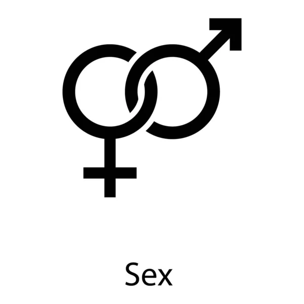 Simbolo Maschile Femminile Disegno Simbolo Del Sesso — Vettoriale Stock