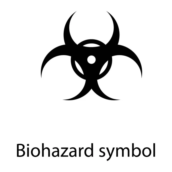 Filled Biohazard Symbol Vector Design — Stock Vector