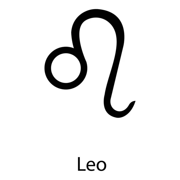 Projeto Sólido Vetor Etiqueta Leo —  Vetores de Stock