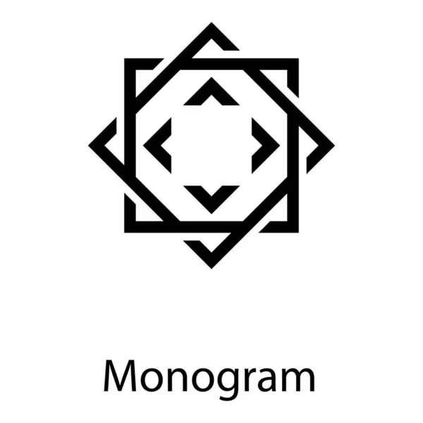 Monogrammvektor Solider Ausführung — Stockvektor