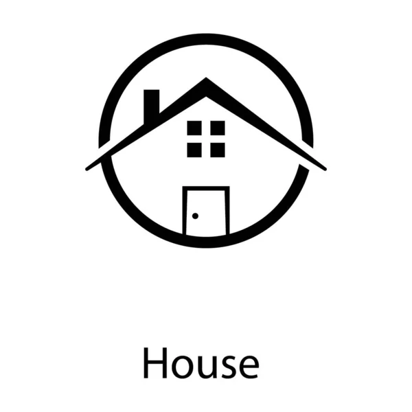 Huis Symbool Vector Solide Ontwerp — Stockvector