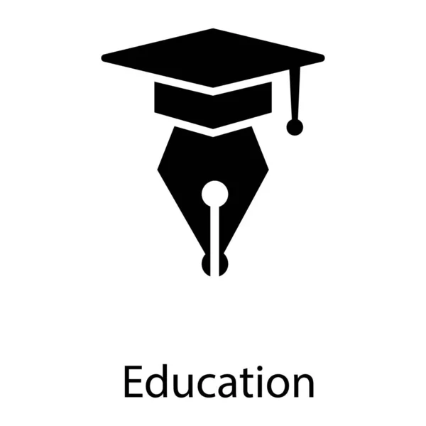 Gevuld Onderwijs Symbool Ontwerp Vector — Stockvector