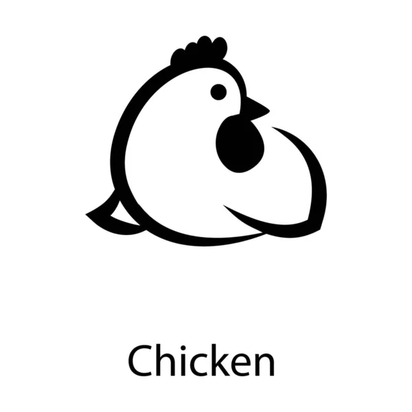 Diseño Relleno Pollo Sobre Fondo Blanco — Archivo Imágenes Vectoriales