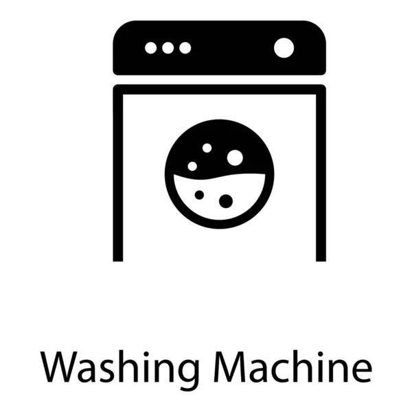 Tvättmaskin Vektor Solid Design — Stock vektor