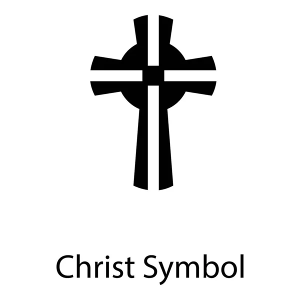 Desenho Vetorial Preenchido Símbolo Cristianismo — Vetor de Stock