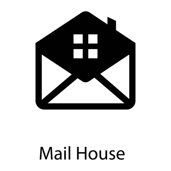 Ontwerp Van Home Envelop Bekend Als Huis Mail — Stockvector