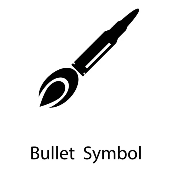 Symbol Odrážky Pevném Stylu Koncept Znaku Odrážky — Stockový vektor