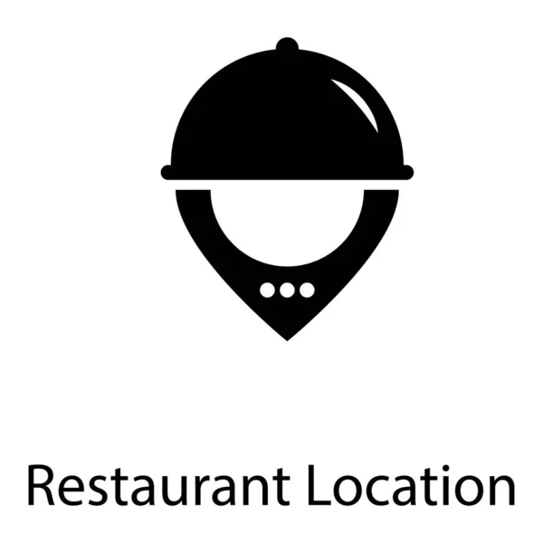 Restaurante Design Localização Vetor Preenchido —  Vetores de Stock