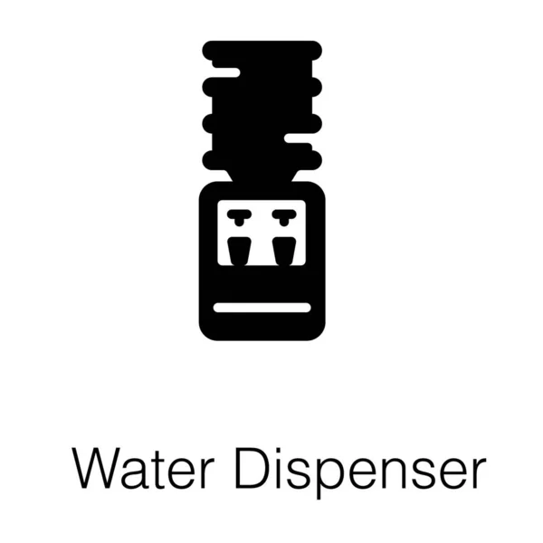 Icono Del Dispensador Agua Diseño Glifo — Archivo Imágenes Vectoriales