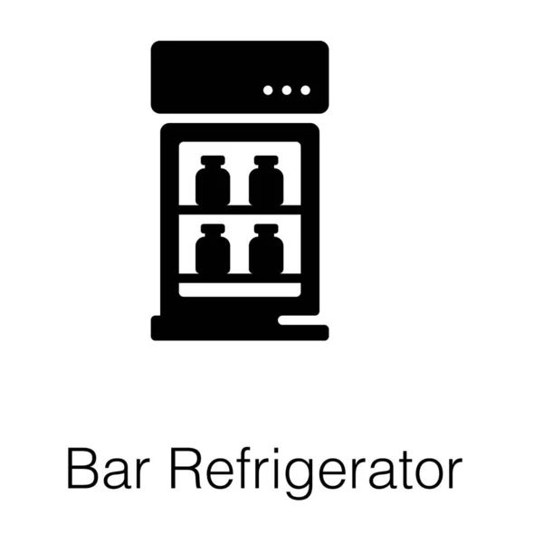 Суцільна Іконка Барного Холодильника — стоковий вектор
