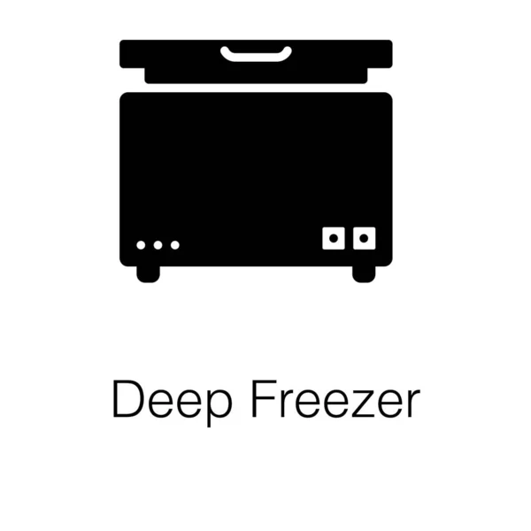 Diseño Icono Sólido Congelador — Vector de stock