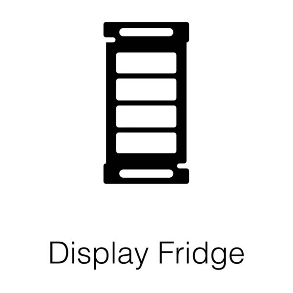 Комерційний Дисплей Холодильник Заповнений Значок Вектор — стоковий вектор