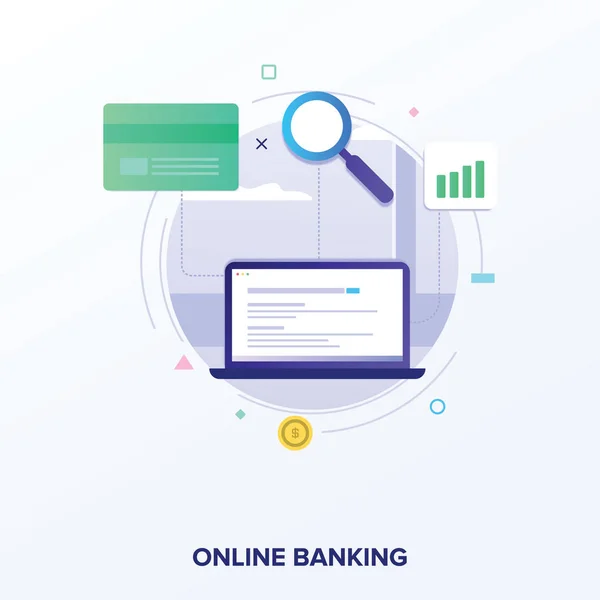 Ukázka Online Bankovnictví — Stockový vektor