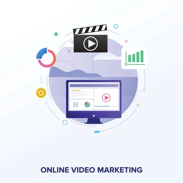 Diseño Vectores Marketing Online — Vector de stock