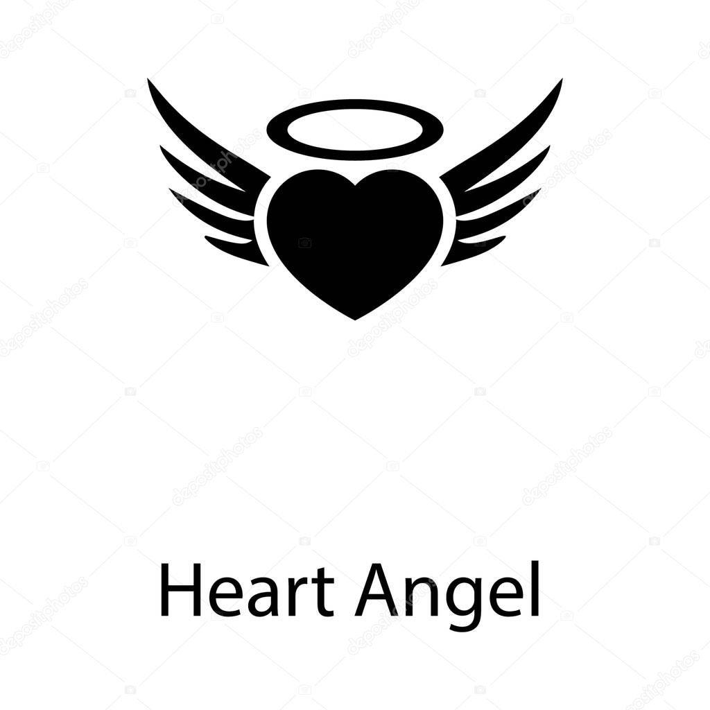 Love angel design on white background 
