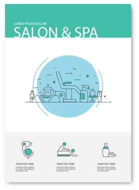 Marka tanıtım dinleyici dinleyici leri arasında kullanılmak üzere beyaz arka planda izole edilmiş salon şablonu vektörü