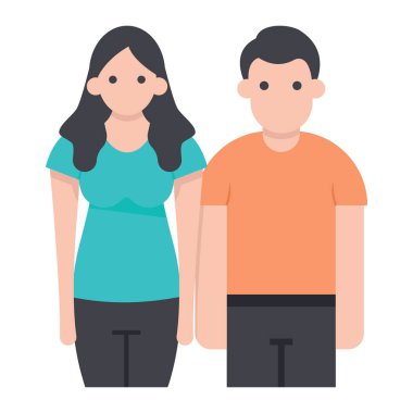 Düz tasarımda çift simgesi