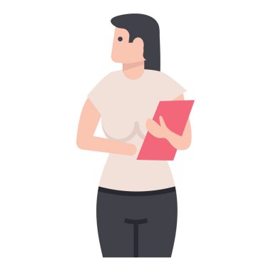 Düz tasarım Sekreter simgesi.