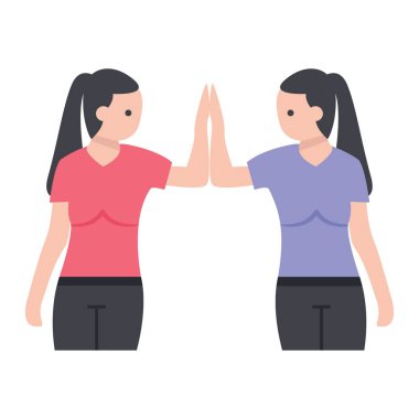 En iyi arkadaşlar düz vektör tasarımı