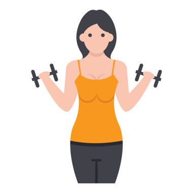 Ağırlık kaldırma simgesinin düz tasarımı.