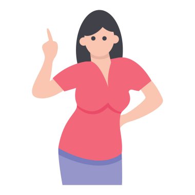 Moda modelinin düz vektör tasarımı 