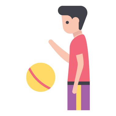 Oyuncu düz tasarım simgesi.