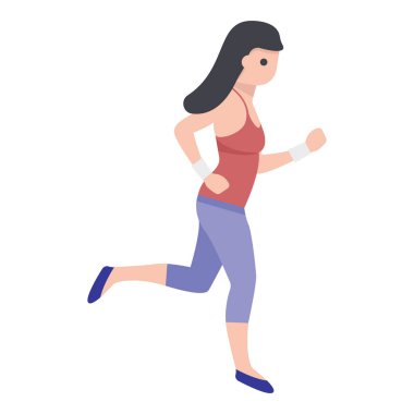 Koşucu düz tasarım simgesi