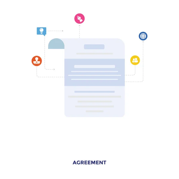 Acordo Negócios Vetor Ícone Plana —  Vetores de Stock