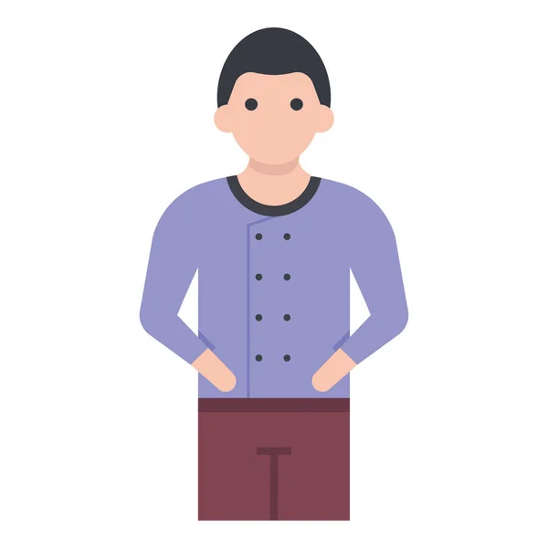 Flat Character Design Young Man Icon — Stock Vector