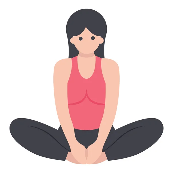 Icon Yoga Flat Design — Stock Vector