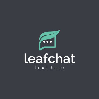 Leaf chat vector flat design  clipart