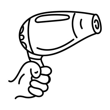 Çizim tasarımında Saç Kurutma makinesi vektörü 