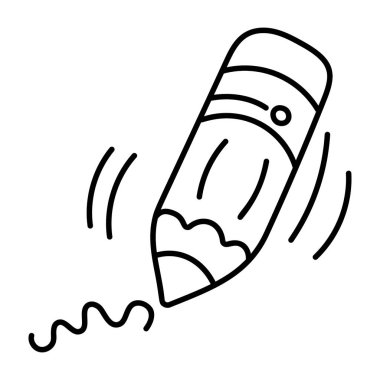 El çizilmiş yazma kalem vektörü 