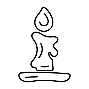 Yanan mum çizim vektör tasarımı 