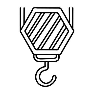 Çizim tasarımında endüstriyel vinç vektörü 