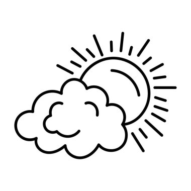 Çizim tarzında bulutlu hava 