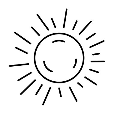 Parlak güneş ışığı vektör tasarımı çizim 