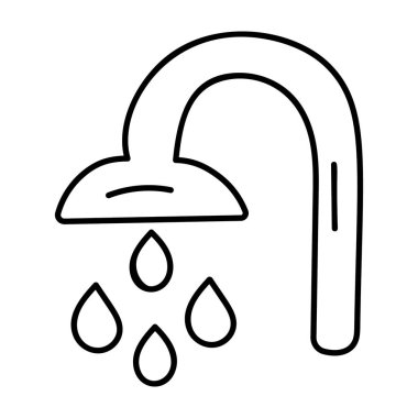 Elle çizilmiş duş başlığı çizimi 