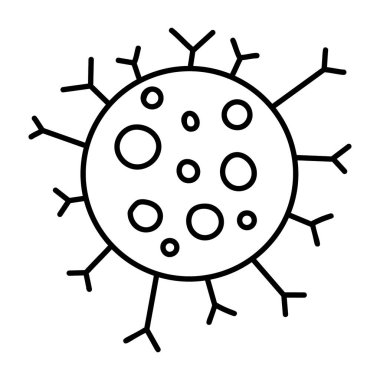 Mikrobiyom bakteri vektör el çizilmiş tasarım olarak bilinen. 