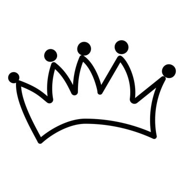 Prenses taç vektör çizim tasarımı 