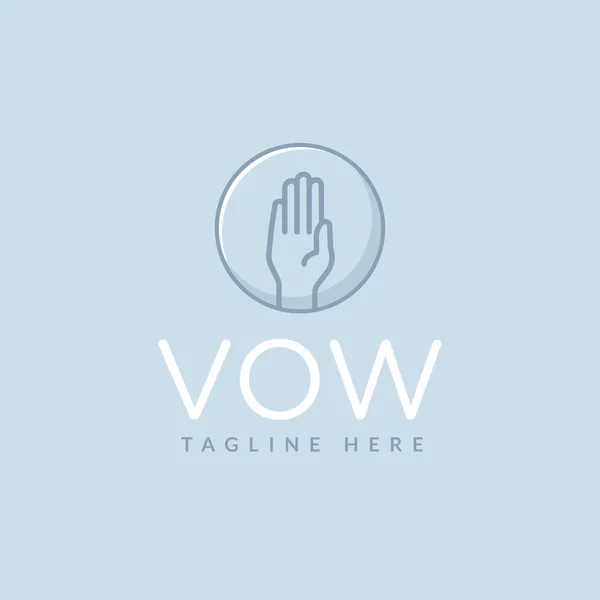 Vow Monogram Vektor Flat Design — Stock vektor