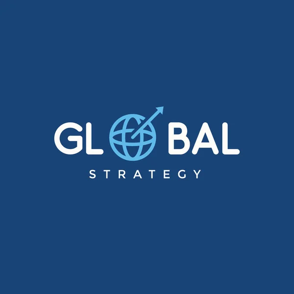 Globalna Strategia Logo Grafika Wektorowa — Wektor stockowy