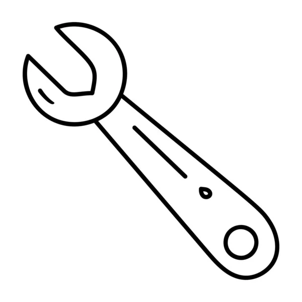 Spanner Tool Vector Drawing Design — Stock Vector