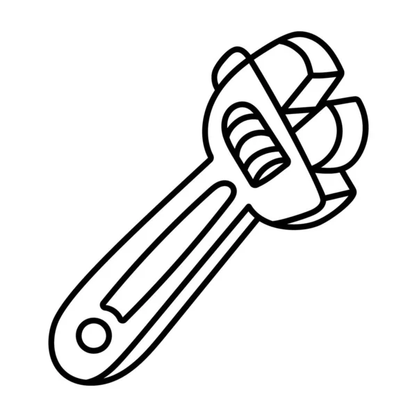 Vetor Ferramenta Chave Desenhada Mão — Vetor de Stock